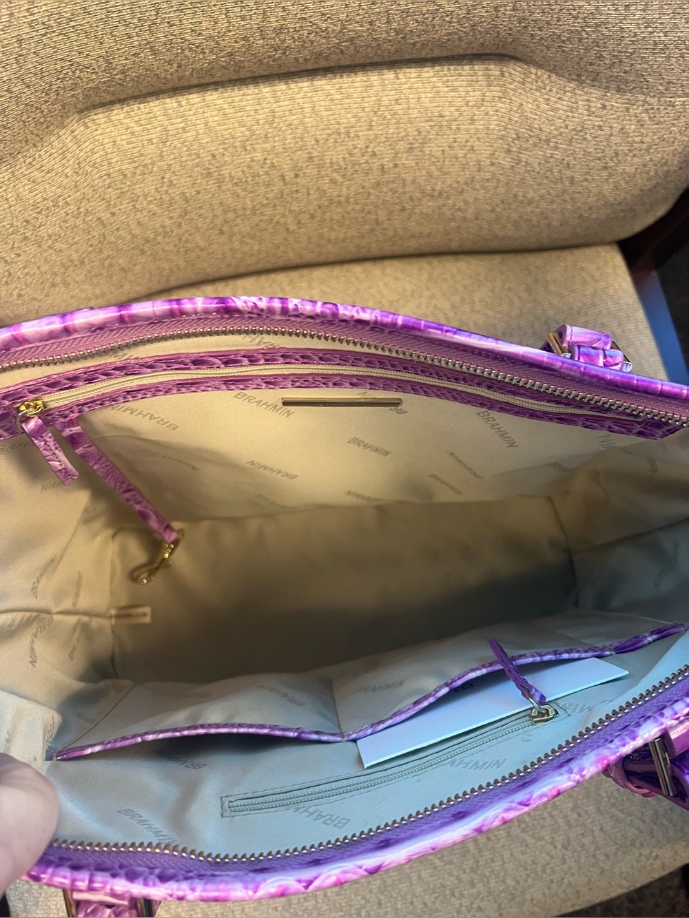 Brahmin Melbourne Lilac Essence medium Asher - Picture 4 of 9